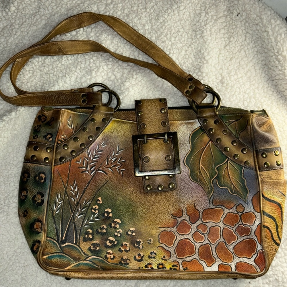Anuschka hand painted tote bag